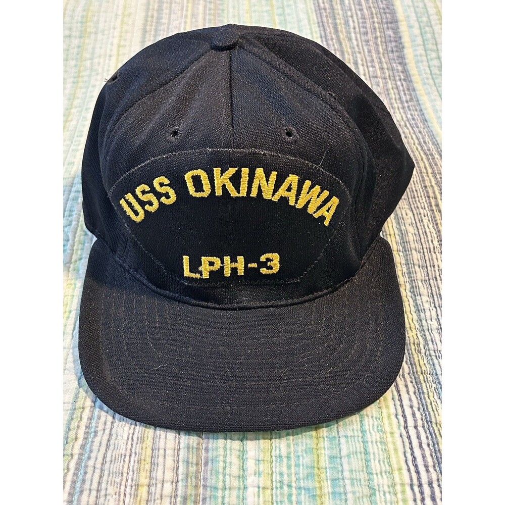 Vintage USS Okinawa LPH-3 Snapback Hat Cap
